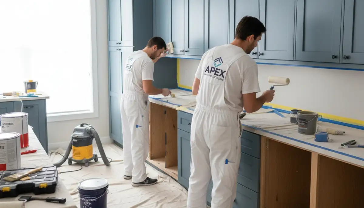 Detroit, MI cabinet painting by Detroit Paint Pros for durable, professional kitchen finishes