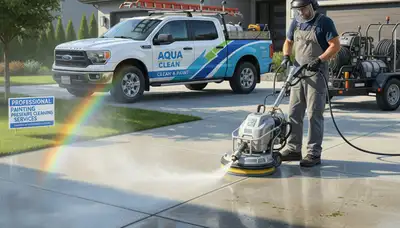 Detroit, MI concrete pressure cleaning for driveways, patios, and walkways by Detroit Paint Pros