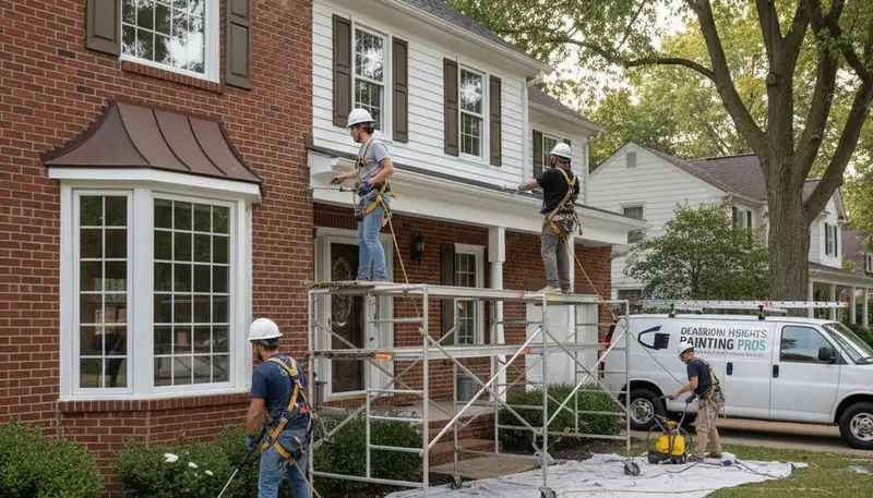 Detroit, MI painting contractor applying interior paint for a residential service project