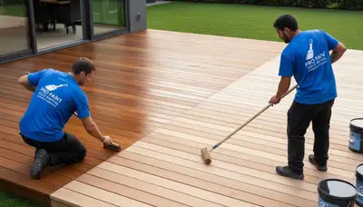 Detroit deck staining service in Detroit, MI protecting wood decks with durable weather-resistant finish