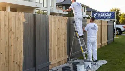 Detroit, MI fence painting by Detroit Paint Pros protecting wood and metal fences from weather damage