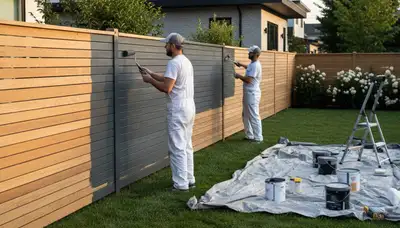 Detroit, MI fence painting by Detroit Paint Pros for wood and metal fence protection
