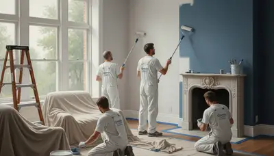 Interior house painting in Detroit, MI by Detroit Paint Pros for durable, smooth finishes