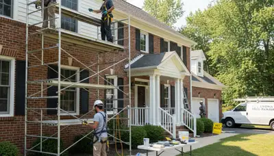 Detroit, MI painters on a professional painting service job site for residential and commercial projects