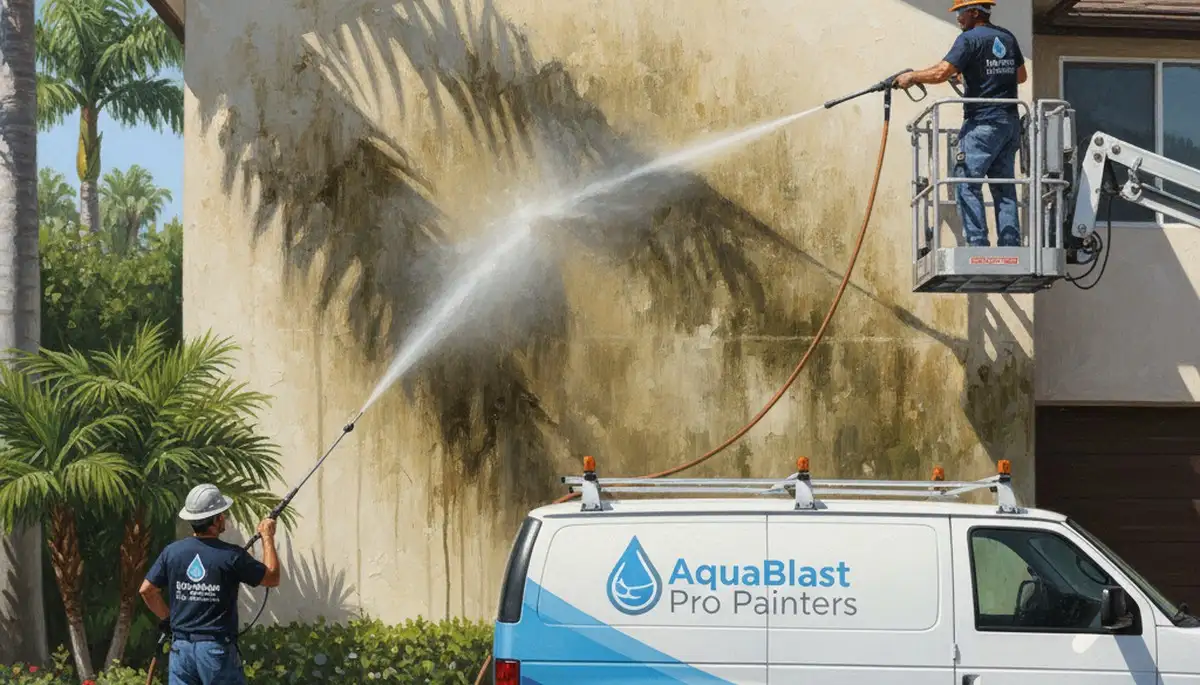Detroit, MI pressure washing service cleaning a home exterior for Detroit Paint Pros