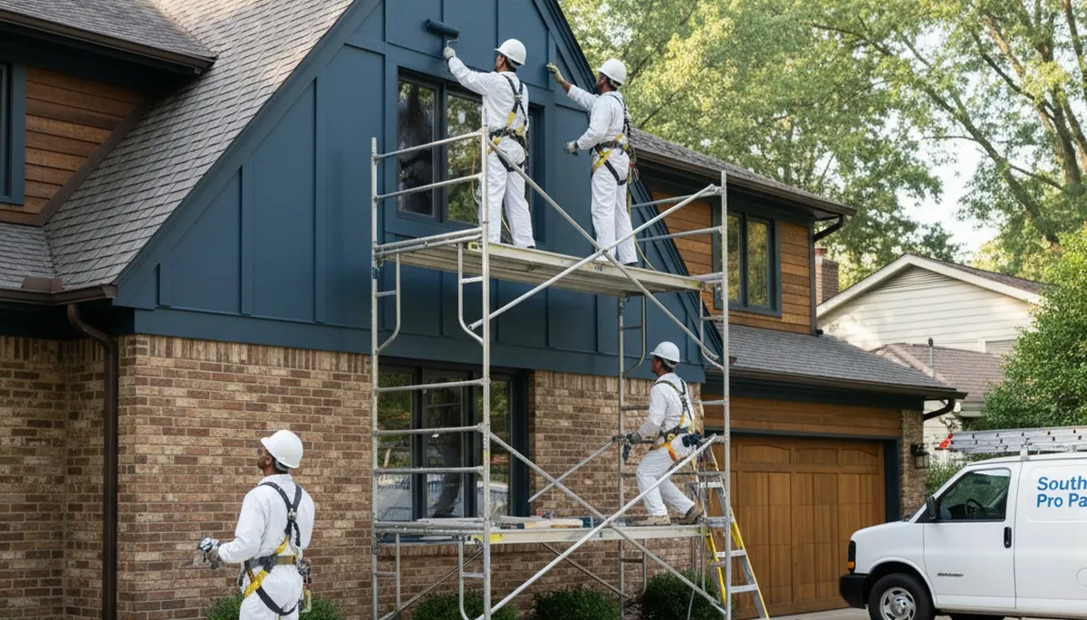 Detroit, MI painting contractor applying interior paint in a professional residential service project