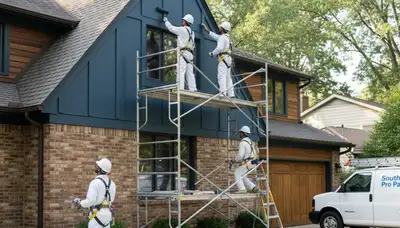 Detroit, MI painting contractor applying interior paint in a professional residential service project