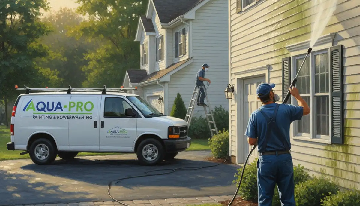 Vinyl siding pressure cleaning in Detroit, MI for grime, mildew, and stains on a home exterior